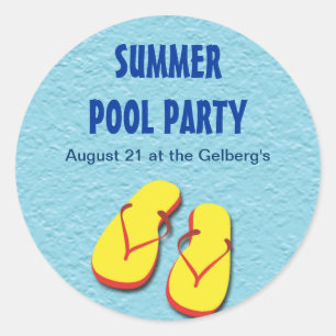 Étiquette Flip Flop Pool Party