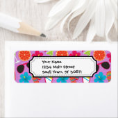 Étiquette Flip Flops de Beach Lunettes de soleil Beball viol (En situation)