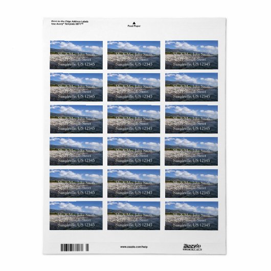 Étiquette Floating Down the Snake River II (Feuille entière)