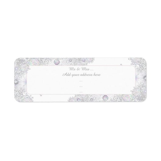 Étiquette flocon blanc (Devant)