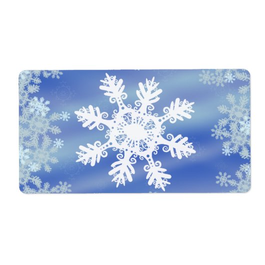 Étiquette Flocon de neige (Devant)