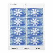 Étiquette Flocon de neige (Feuille entière)