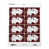 Étiquette Flocon de neige à plat rustique Joyeux Oeuf de Noë (Feuille entière)