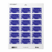 Étiquette Flocon de neige bleu (Feuille entière)