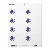 Étiquette Flocon de neige II (Feuille entière)