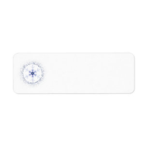 Étiquette Flocon de neige rond