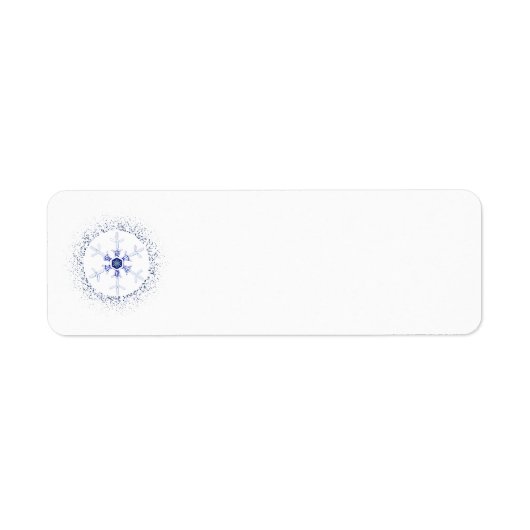 Étiquette Flocon de neige rond (Devant)