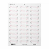 Étiquette flocon de neige rose argentée Winter One (Feuille entière)