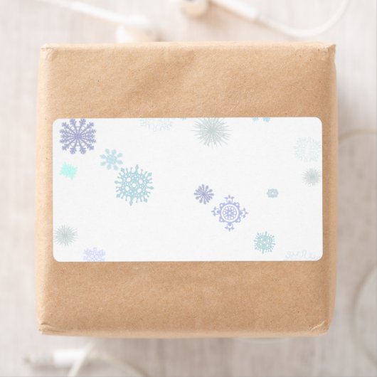 Étiquette Flocons de neige pâles (En situation)