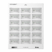 Étiquette flocons de neige vert émeraude argent mariage d'hi (Feuille entière)
