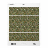Étiquette Floraison celtique (Feuille entière)