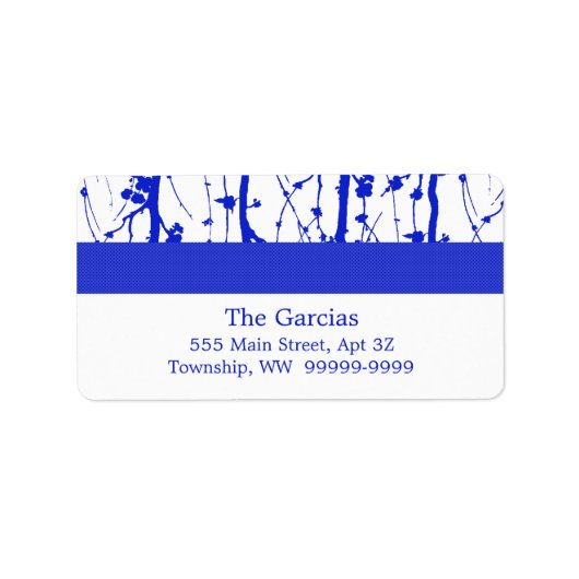 Étiquette Floraisons de printemps bleues (Devant)