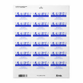 Étiquette Floraisons de printemps bleues (Feuille entière)