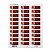 Étiquette Floral (Feuille entière)