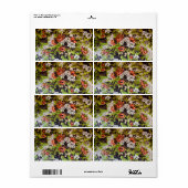 Étiquette Floral (Feuille entière)