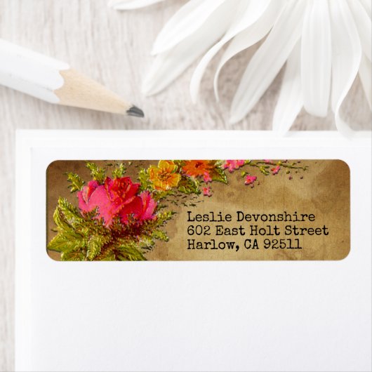 Étiquette Floral Beth (En situation)