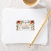 Étiquette Floral Boho  Letterpress Table Number Wedding (En situation)