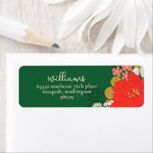 Étiquette Floral Bouquet Bridal Shower Return Address Label (En situation)