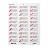 Étiquette Floral Cherry Blossoms Light Gray Marble (Feuille entière)