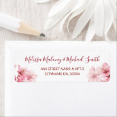 Étiquette Floral Cherry Blossoms Pink White |  Wedding (En situation)