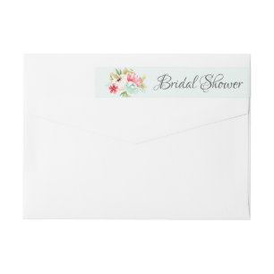 Étiquette floral de Fête de la mariée de pivoines