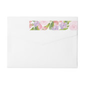 Étiquette floral de retour d'adresse de Fête de la (Dos)