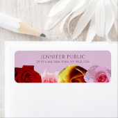 Étiquette Floral Élégant Rose Moderne Fleurs Artwork (En situation)