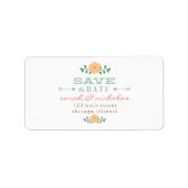 Étiquette Floral Enregistrer la date (Devant)