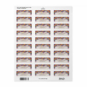 Étiquette Floral Été Moderne Style Mariage Adresse de retour (Feuille entière)