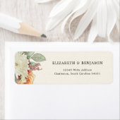 Étiquette Floral Eucalyptus Rose Wedding RSVP Return Address (En situation)