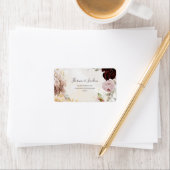 Étiquette Floral flush moderne | Adresse de retour RSVP Marb (En situation)