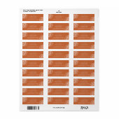 Étiquette Floral Future M. Mme Burnt Orange Adresse de retou (Feuille entière)