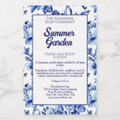 Étiquette floral imperméable bouteille de cosmétiq (Étiquettes simples)