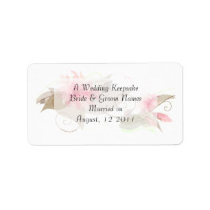 Étiquette Floral Lily rose