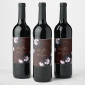 Étiquette floral Mariage de Bourgogne (Bouteilles)