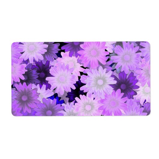 Étiquette Floral mauve (Devant)