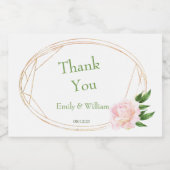 Étiquette floral Mini étincelant bouteille de vin  (Étiquettes simples)