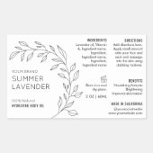 Étiquette floral minimum 4 OZ 120ml de bouteille c (Devant)