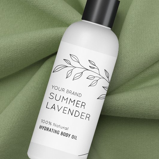 Étiquette floral minimum 4 OZ 120ml de bouteille c