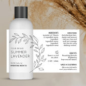 Étiquette floral minimum 4 OZ 120ml de bouteille c