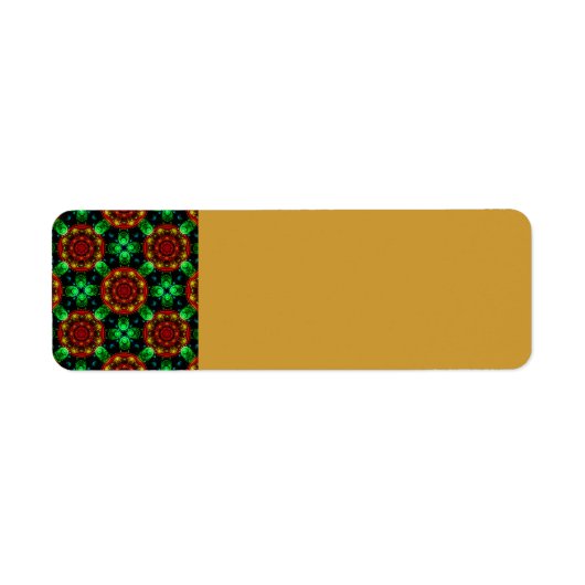 Étiquette Floral Modern Boho Elegant Abstract Pattern #504 (Devant)