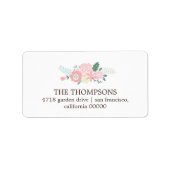 Étiquette Floral moderne (Devant)