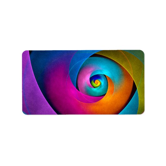 Étiquette Floral moderne Art Abstrait rose Bleu Motif #17 (Devant)