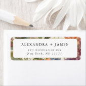 Étiquette Floral Moderne Typographie Retourner Adresse Étiqu (En situation)