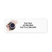 Étiquette Floral Moon Pentacle (Devant)