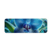Étiquette Floral orchidée bleue (Devant)