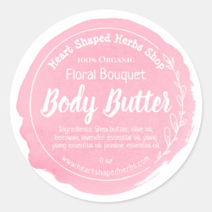 Étiquette floral personnalisable de beurre de
