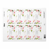 Étiquette Floral personnalisé (Feuille entière)