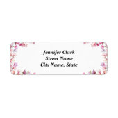 Étiquette Floral rose (Devant)