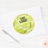 Étiquette Floral Rose Palm Feuille jaune Logo (Enveloppe)